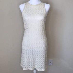 Vintage White Crochet Mini Dress